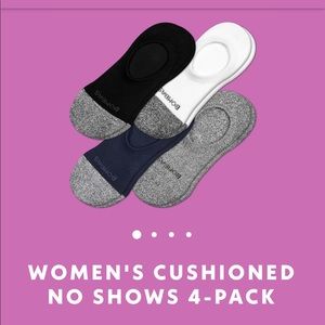Bombas cushioned no show socks- 4 pair.